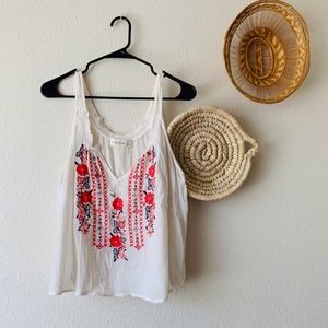 COPY - Abercrombie Boho Linen like Tank Top Blouse
